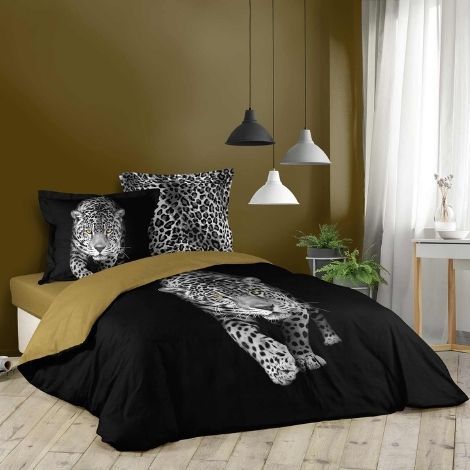 Leopard sengetøj til dobbeltdyne - Køb online her