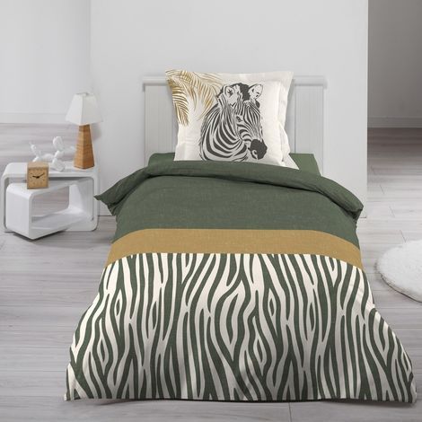 140x200 cm. sengetøj med zebra print - Køb her