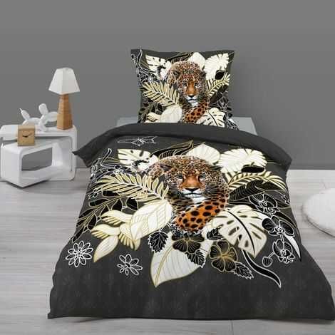 140x200 sengetøj med leopard print - Køb her